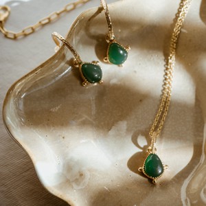 Soul Stone Hoops Green Onyx Silver from Loft & Daughter