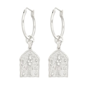 Kali Amulet Hoops Silver from Loft & Daughter