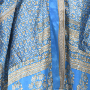 If Saris Could Talk Maxi Kimono- Cornflower Mist from Loft & Daughter