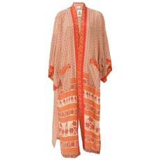 If Saris Could Talk Maxi Kimono- Zinnia Border via Loft & Daughter