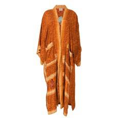 If Saris Could Talk Maxi Kimono- Golden Saffron via Loft & Daughter
