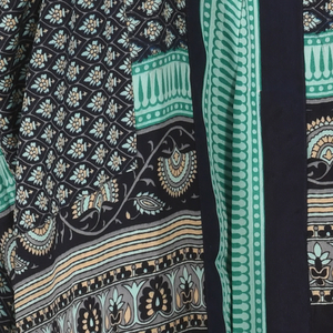 If Saris Could Talk Maxi Kimono- Moonlit Lotus from Loft & Daughter