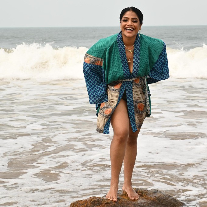 If Saris Could Talk Kimono- Indigo Overdye B from Loft & Daughter