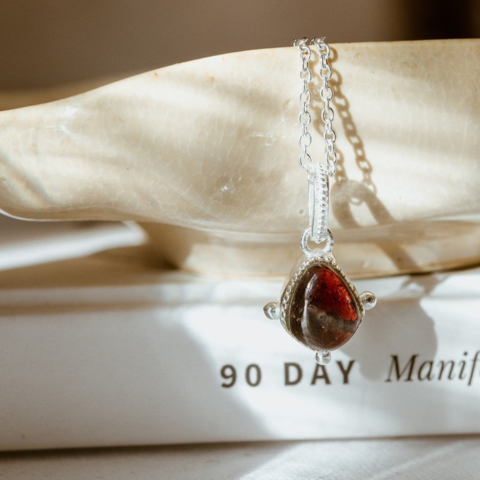 Soul Stone Charm Red Garnet Silver from Loft & Daughter