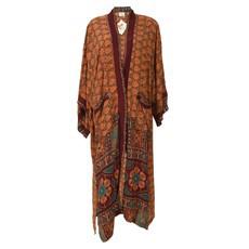 If Saris Could Talk Maxi Kimono-Rich Riad via Loft & Daughter