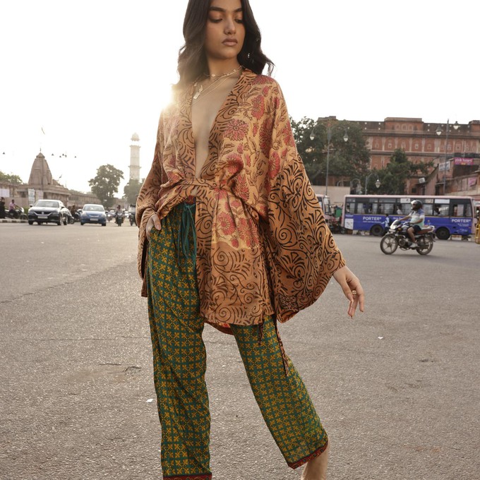If Saris Could Talk Kimono- Sunset Floral from Loft & Daughter