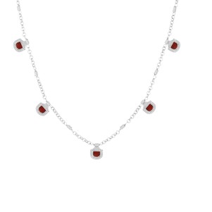 Amara Choker Red Garnet Silver from Loft & Daughter