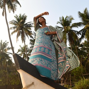 If Saris Could Talk Maxi Kimono- Paisley Flame from Loft & Daughter