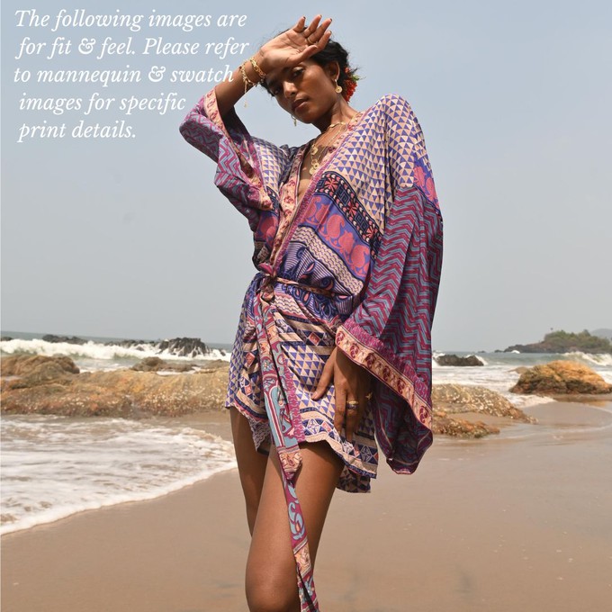 If Saris Could Talk Kimono- Indigo Overdye B from Loft & Daughter