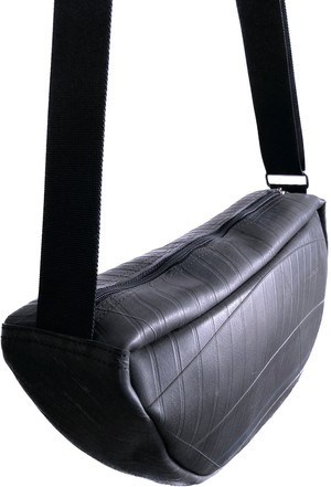 Crossbody Banana Bag-Recycled Inner Tube from Lost in Samsara