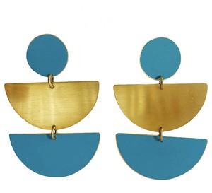 LIS Exclusive Coloured Semi-Circle Statement Earrings from Lost in Samsara