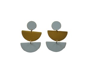 LIS Exclusive Coloured Semi-Circle Statement Earrings from Lost in Samsara