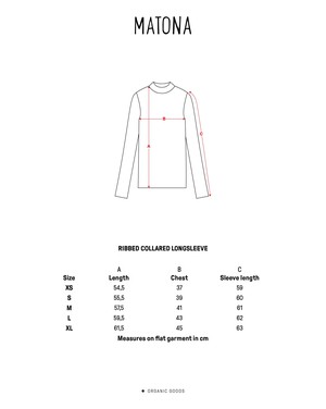 Ribbed Collared Longsleeve onyx from Matona