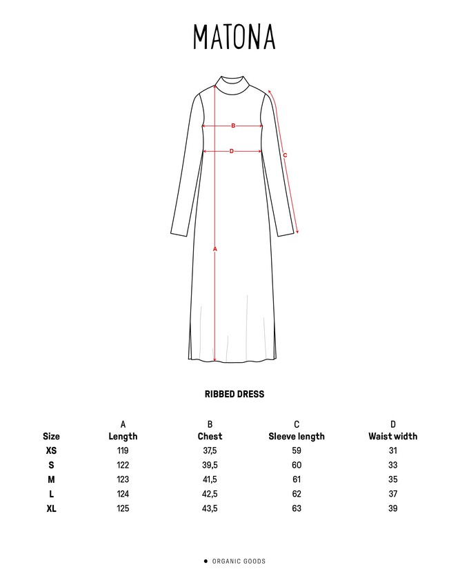 Ribbed Dress maroon from Matona