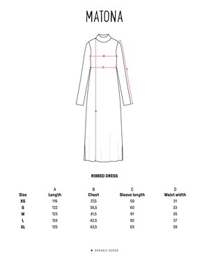 Ribbed Dress maroon from Matona