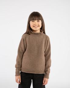 Raglan High Neck Sweater sepia via Matona