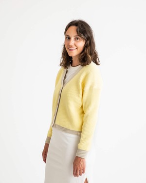 Color Block Cardigan daffodil from Matona