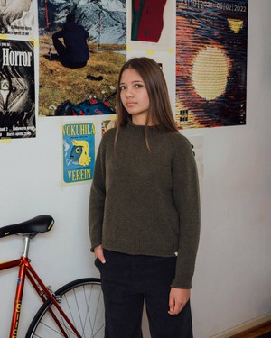 Raglan High Neck Sweater olive from Matona