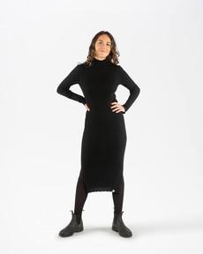 Ribbed Dress onyx via Matona