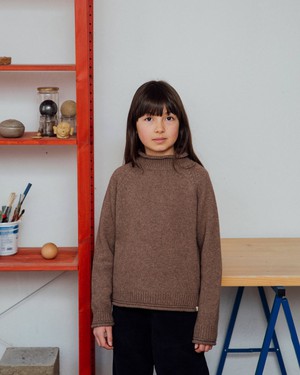 Raglan High Neck Sweater sepia from Matona