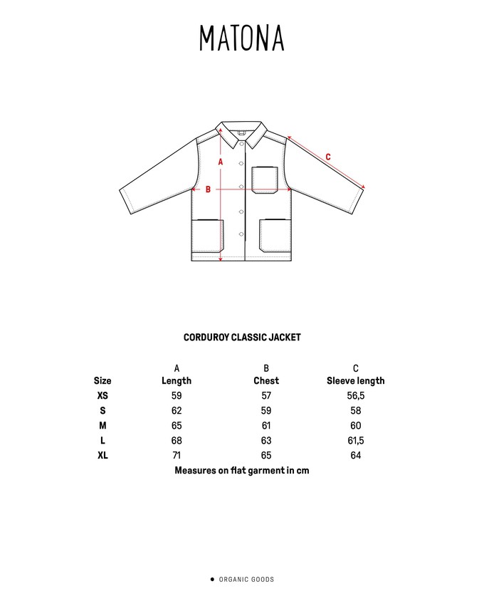 Corduroy Classic Jacket marmot from Matona