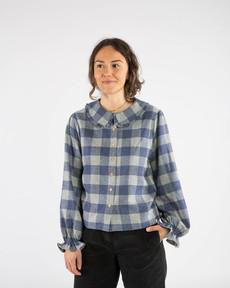 Flannel Blouse plaid check via Matona