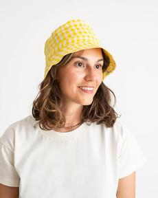 Sun Hat yellow gingham via Matona