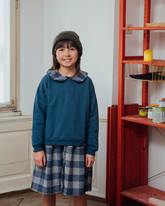 Flannel Collar Dress plaid check from Matona