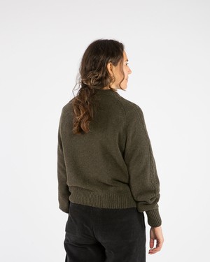 Cable Knit Sweater olive from Matona