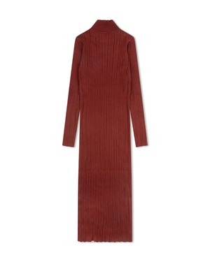 Ribbed Dress maroon from Matona