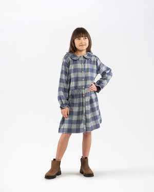 Flannel Collar Dress plaid check from Matona