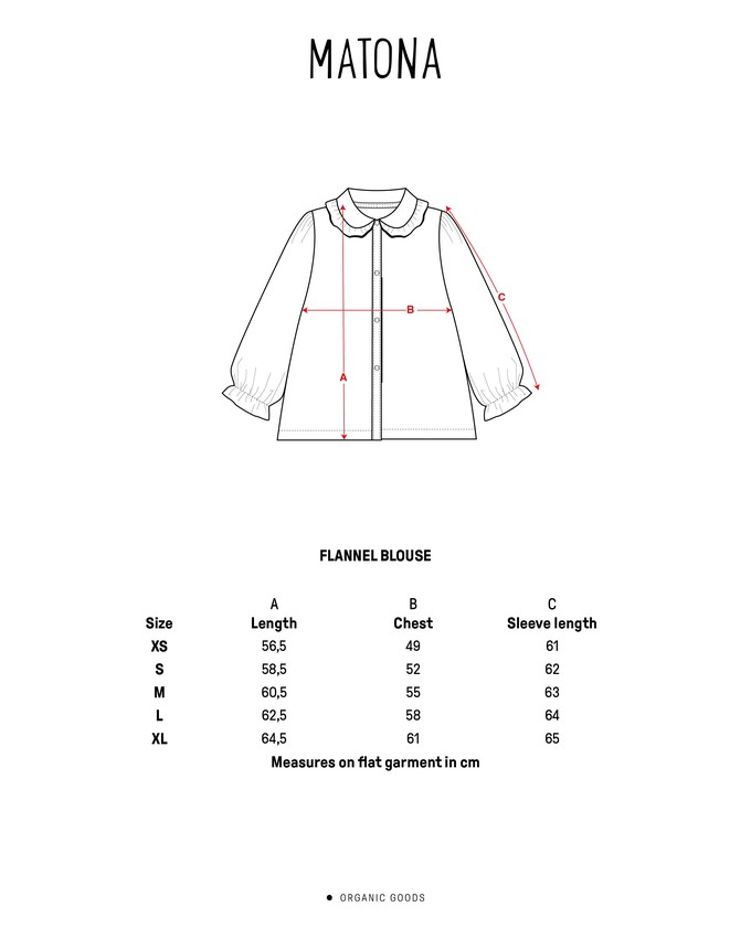 Flannel Blouse plaid check from Matona