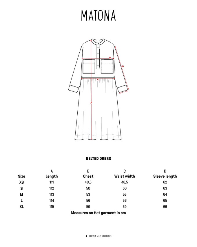 Belted Dress cardamom from Matona