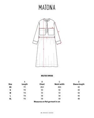 Belted Dress cardamom from Matona