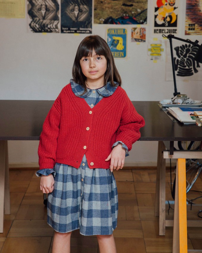 Flannel Collar Dress plaid check from Matona