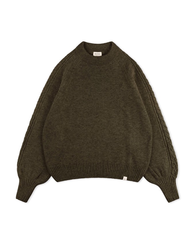 Cable Knit Sweater olive from Matona