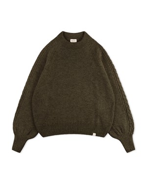 Cable Knit Sweater olive from Matona