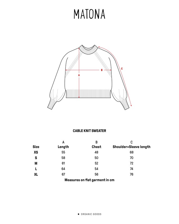 Cable Knit Sweater salt from Matona