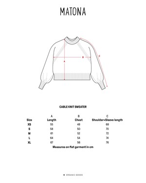 Cable Knit Sweater salt from Matona