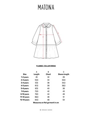 Flannel Collar Dress plaid check from Matona