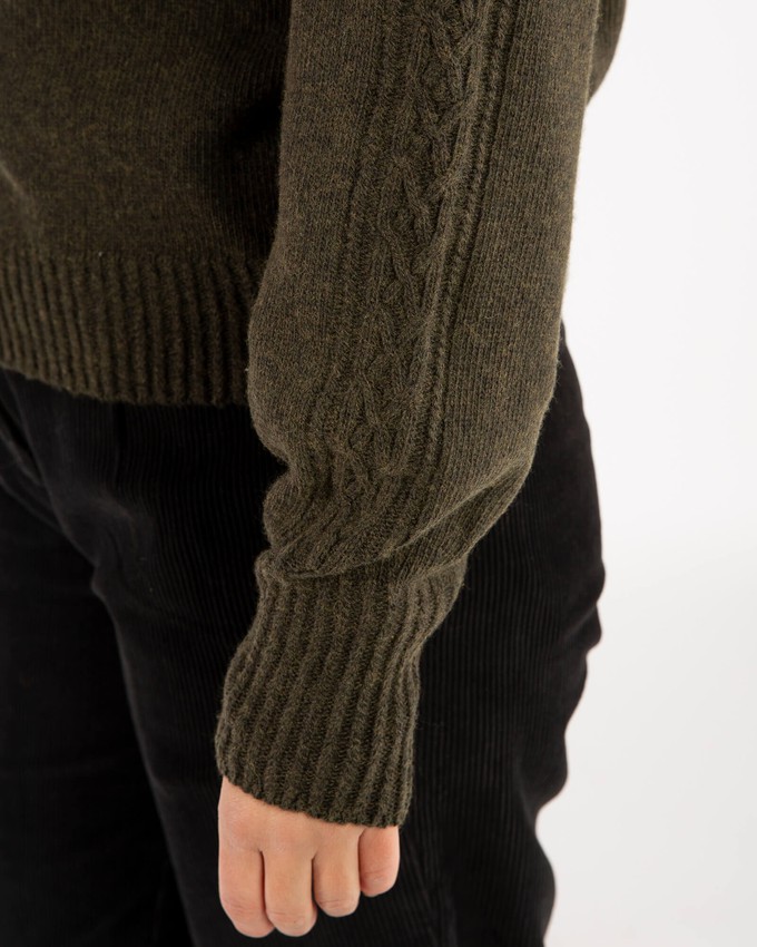 Cable Knit Sweater olive from Matona