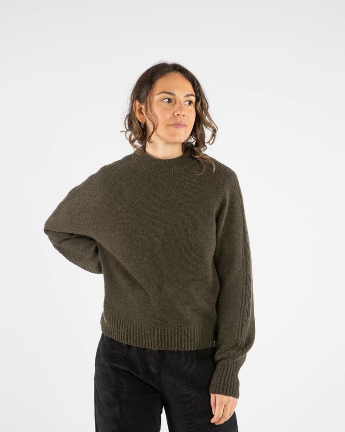 Cable Knit Sweater olive from Matona