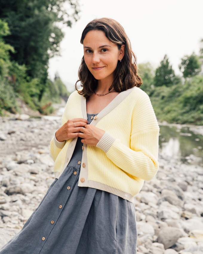 Color Block Cardigan daffodil from Matona