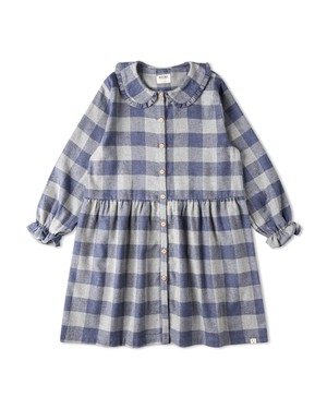 Flannel Collar Dress plaid check from Matona