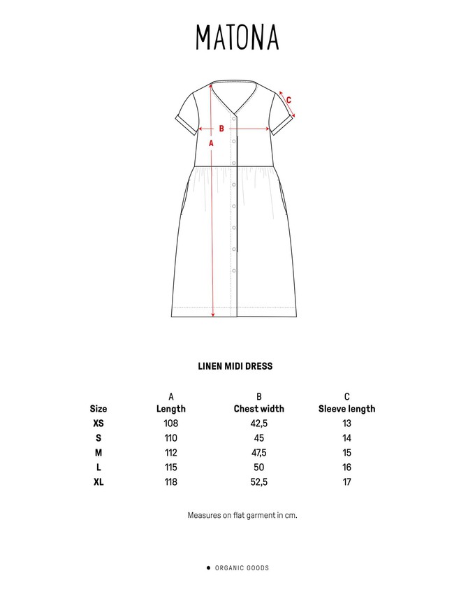 Linen Midi Dress coffee from Matona