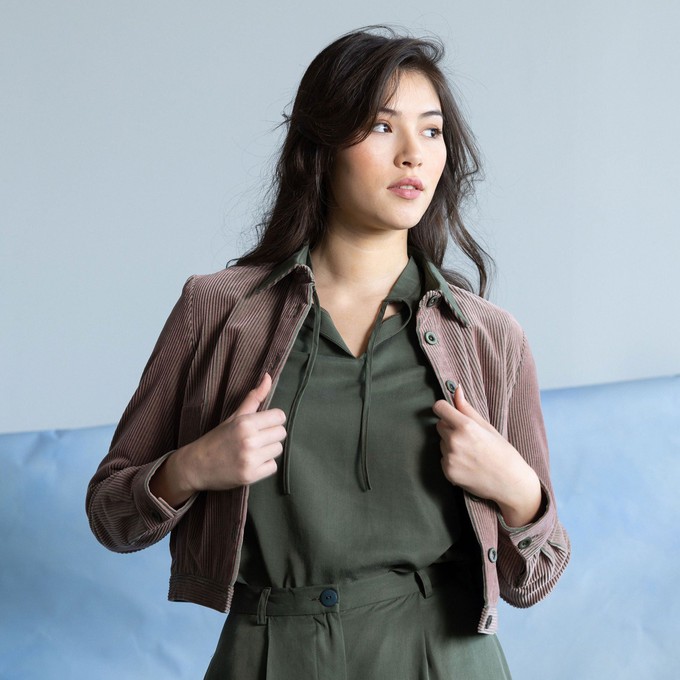 Sol blouse Khaki lyocell - Last size: 36 from Mon Col Anvers