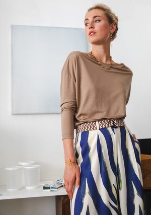 Pia pull Coffee (lyocell) from Mon Col Anvers