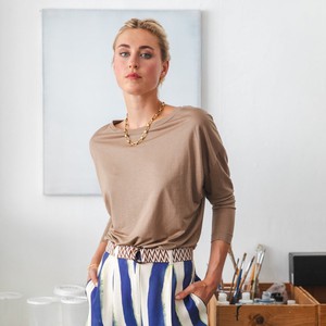 Pia pull Coffee (lyocell) from Mon Col Anvers