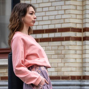 Sweater Lobster pink Organic cotton from Mon Col Anvers