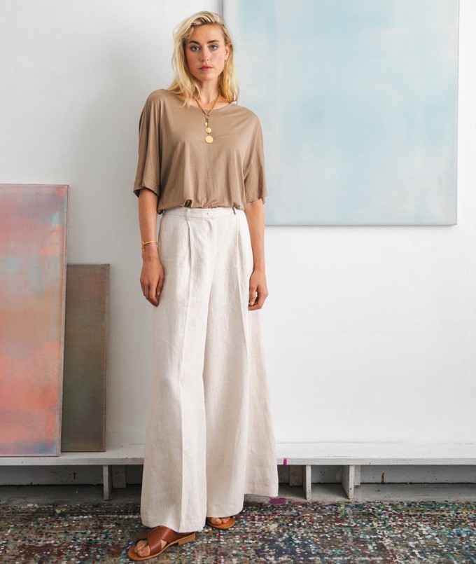 Clay pants Linen - Last size: 42 from Mon Col Anvers
